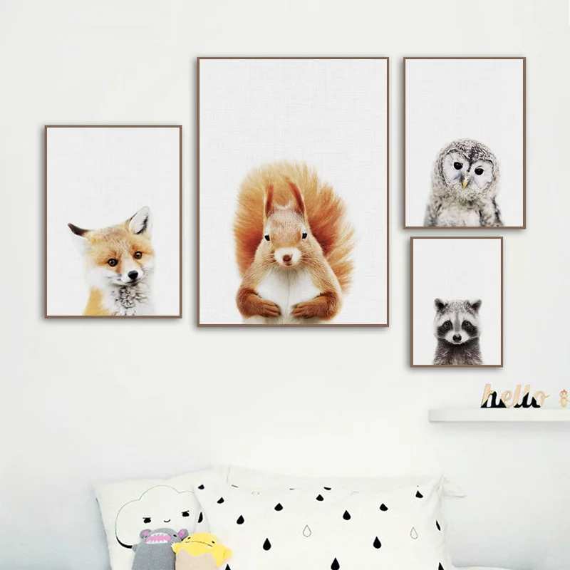 Baby Nursery Giraffe - Obraz na płótnie do pokoju dziecięcego