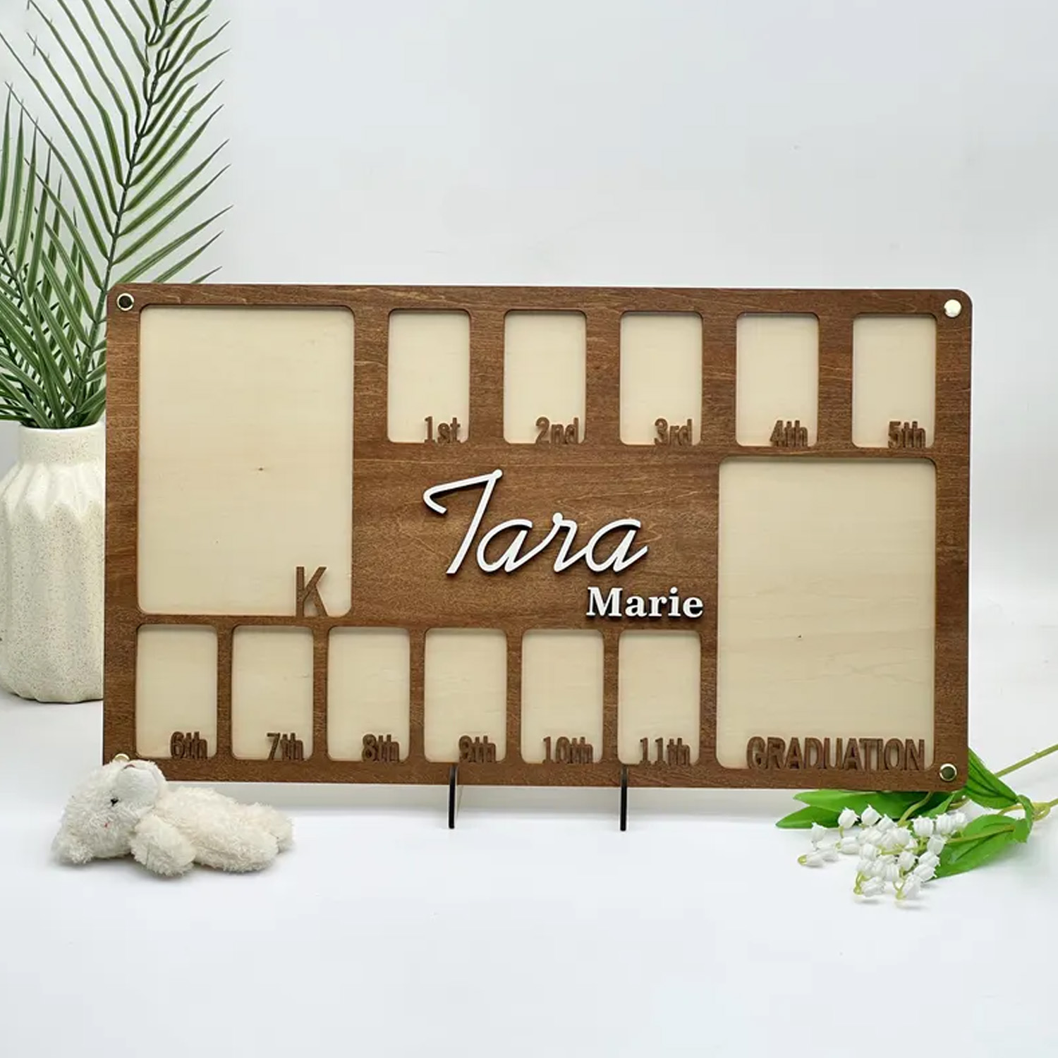 Baby Nursery Decor - 1 szt. Personalizowana drewniana tabliczka z
