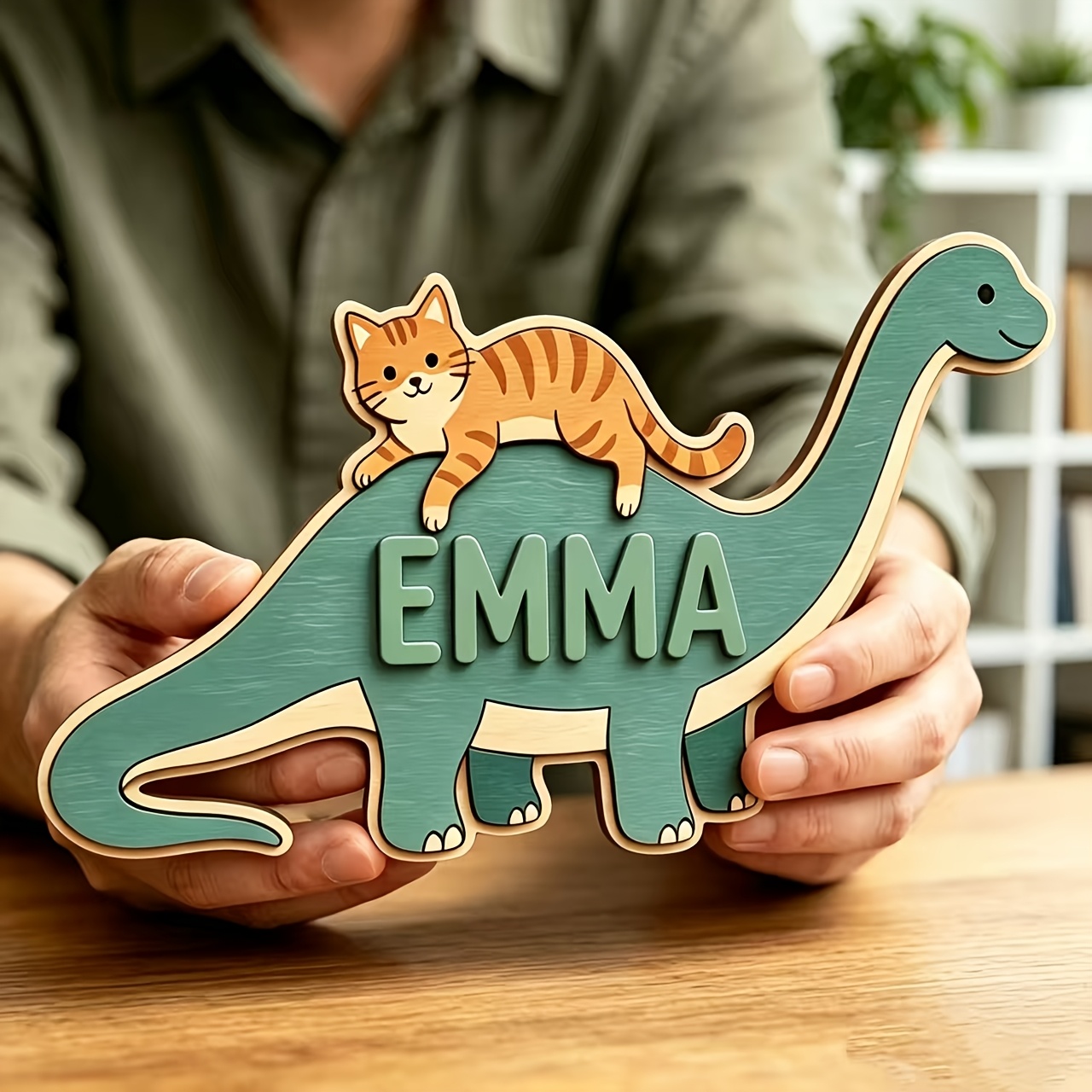 Baby Nursery Decor - Spersonalizowana tabliczka do pokoju z kotem