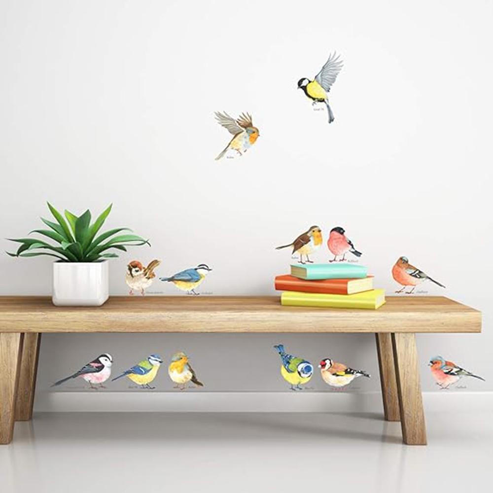 Baby Nursery Panelling - 13 szt. Małe ptaszki naklejka ścienna