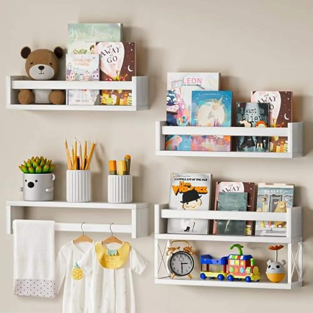 Baby Nursery Floating Shelves - Zestaw półek na książki QimCoor do