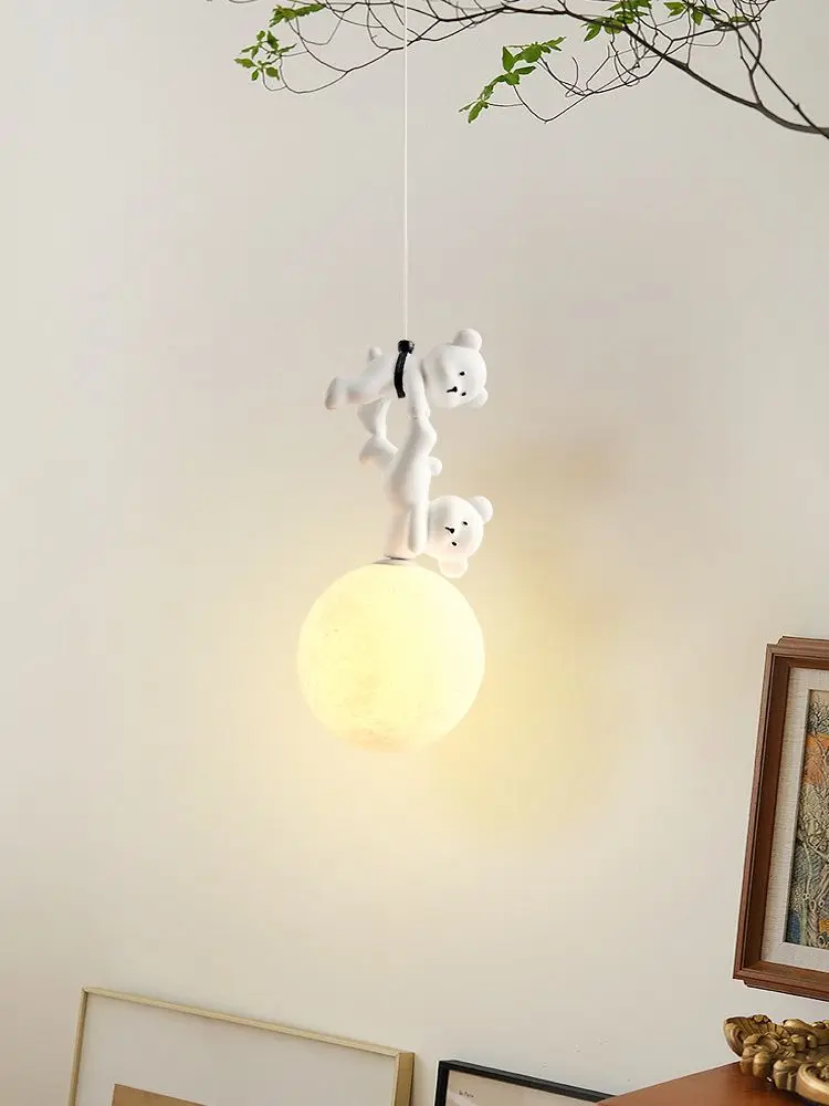 Baby Nursery Decor Boy - Lampa Niedźwiedź Kreskówkowa Lampka Nocna do
