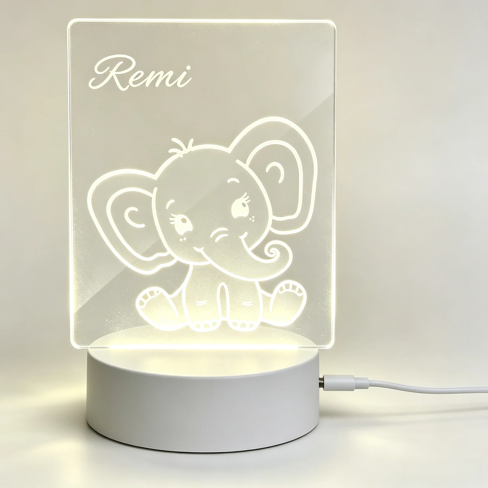 Baby Nursery Elephant - Lampka nocna LED USB do pokoju