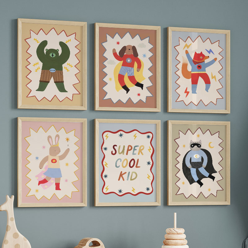 Baby Nursery Items - Zabawne Kreskówkowe Super Fajne Obrazy na