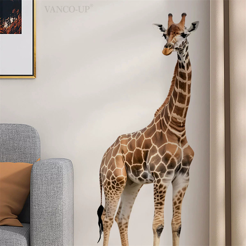 Baby Nursery Giraffe - Duża naklejka z żyrafą, zwierzęta safari,