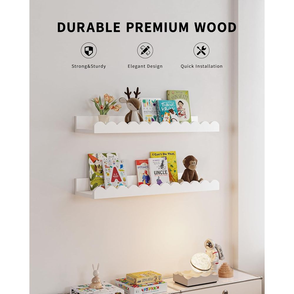 4 sztuki białych półek wiszący – Baby Nursery Floating Shelves recenzja i cena
