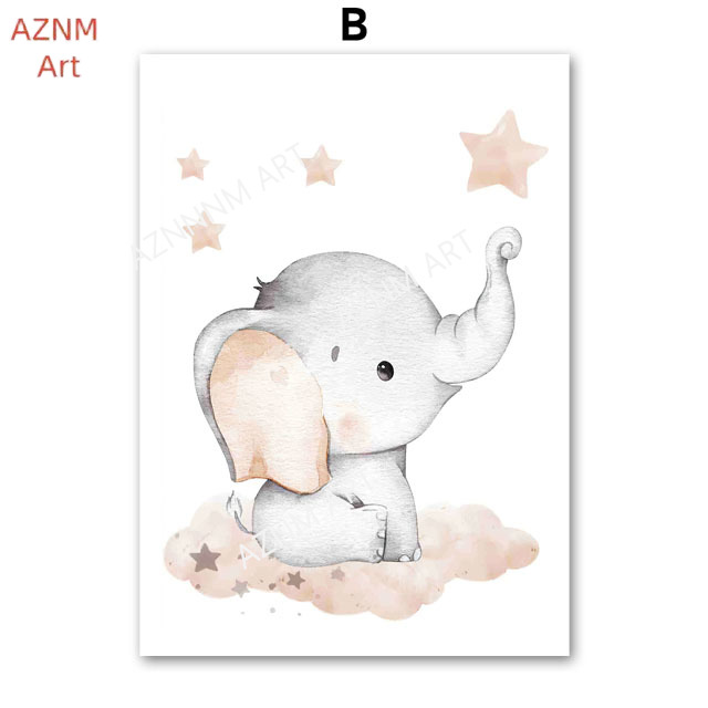 Plakaty dla dzieci z motywem s – Baby Nursery Elephant recenzja i cena