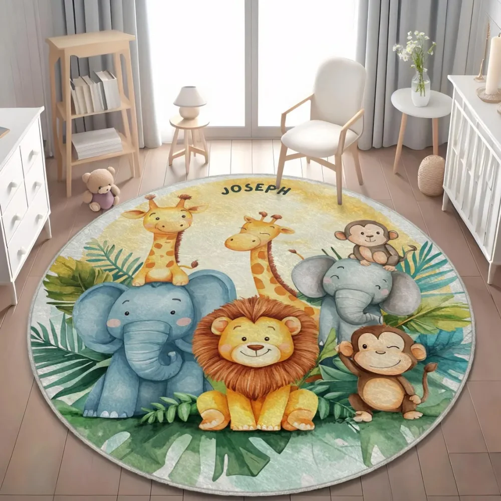 Dywanik Podłogowy z Motywem Zw – Baby Nursery Giraffe recenzja i cena