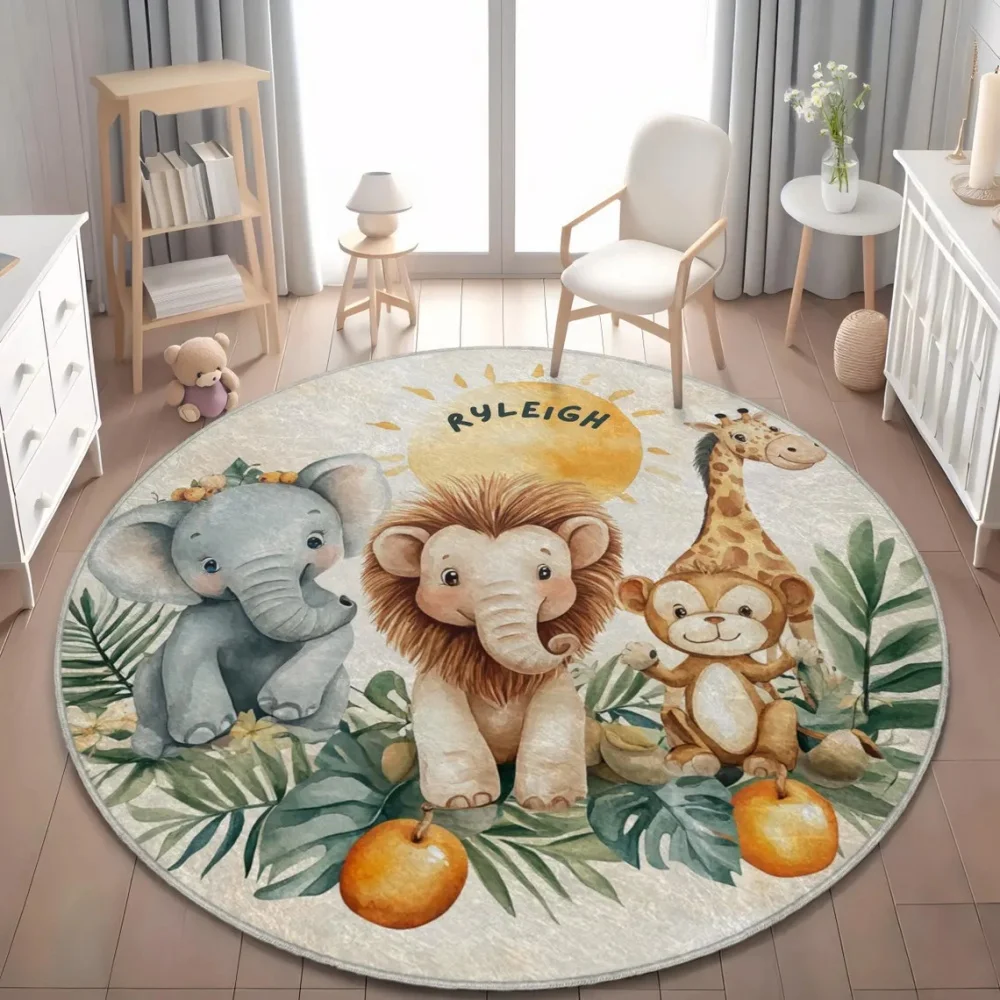 Dywanik Podłogowy z Motywem Zw – Baby Nursery Giraffe recenzja i cena