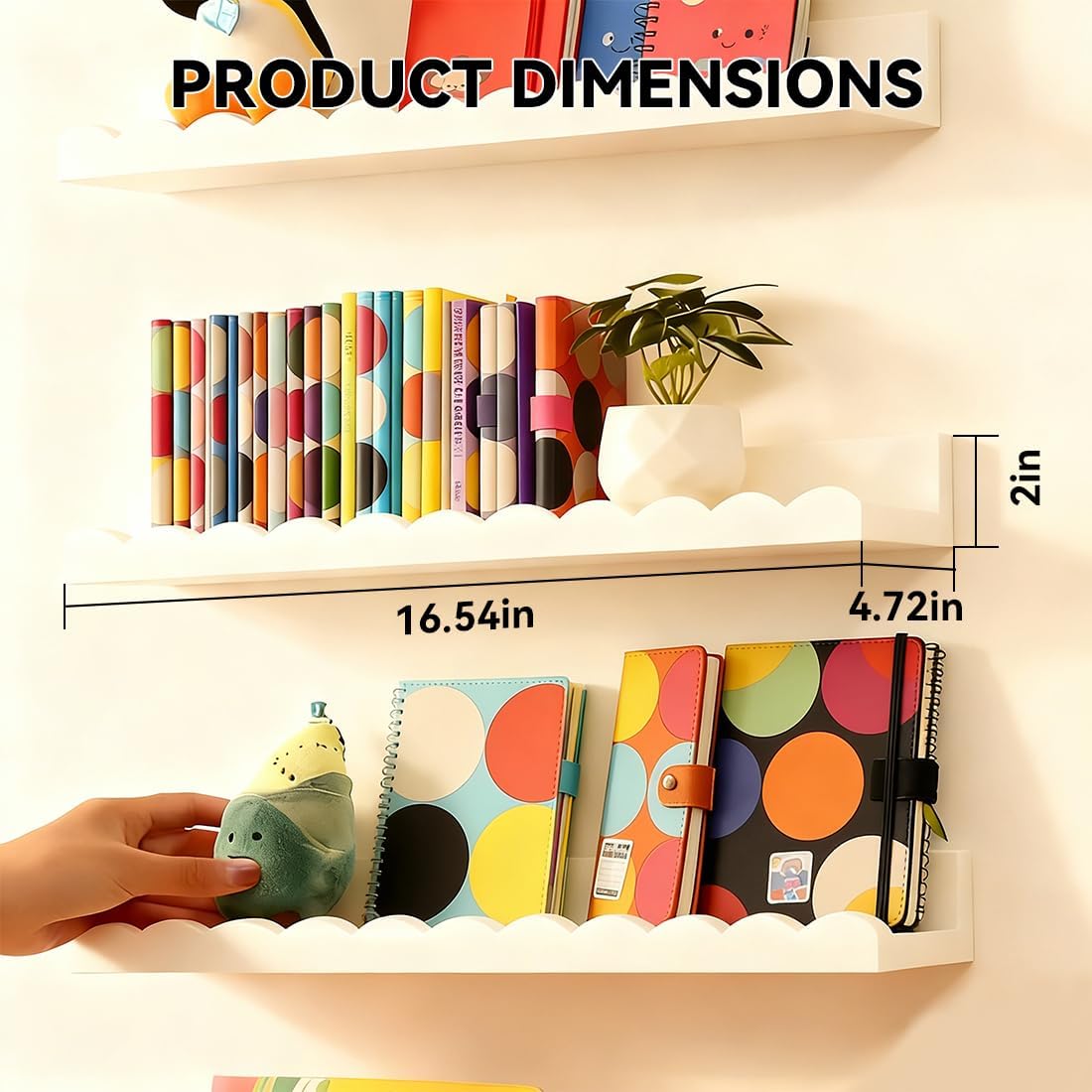 Zestaw 4 białych półek na ksią – Baby Nursery Floating Shelves recenzja i cena