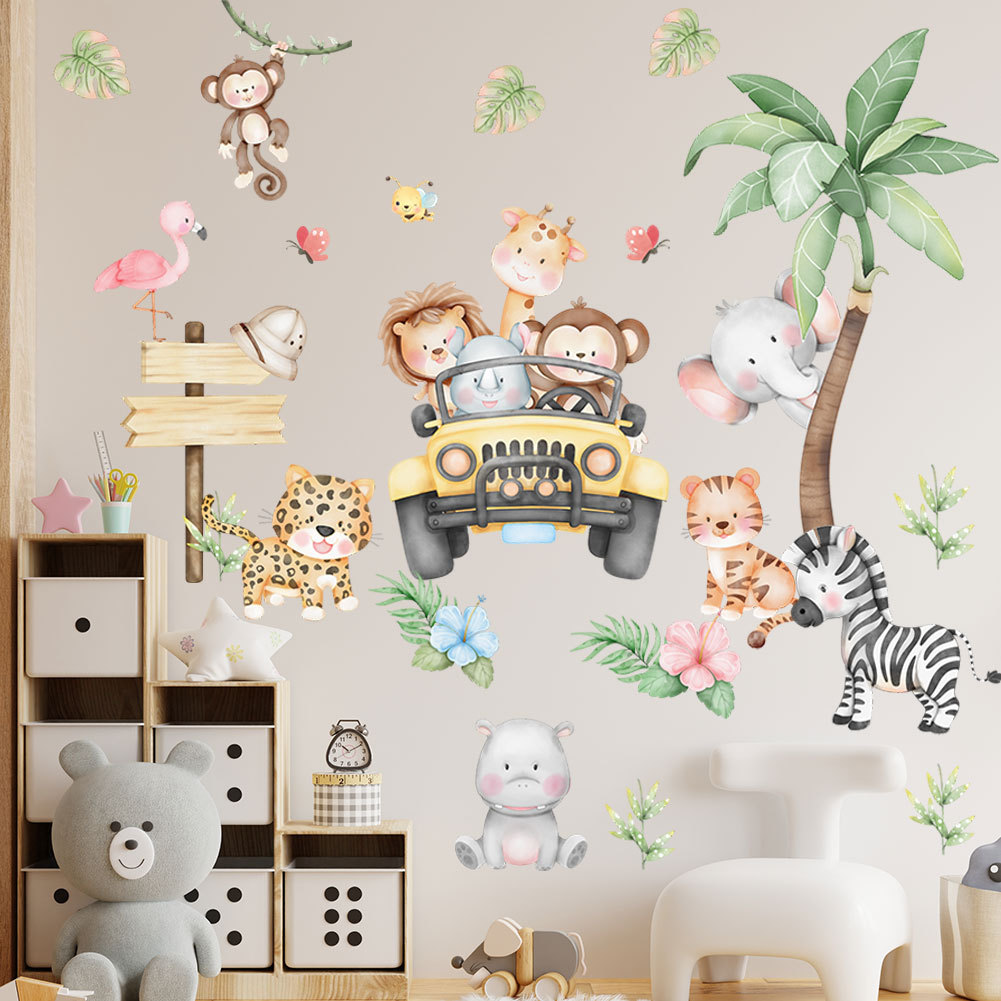 Naklejka ścienna do pokoju dzi – Baby Zoo Nursery recenzja i cena
