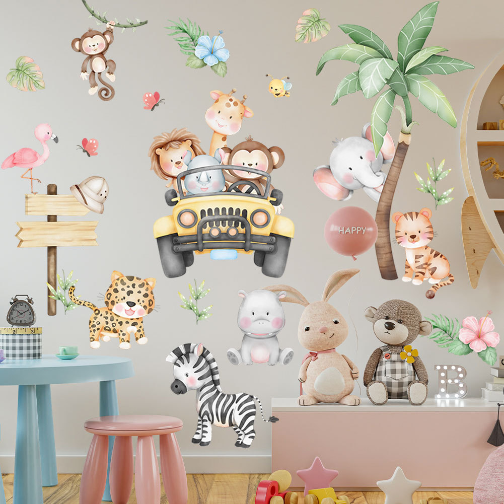 Naklejka ścienna do pokoju dzi – Baby Zoo Nursery recenzja i cena