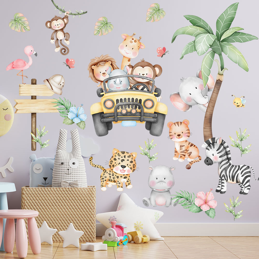 Naklejka ścienna do pokoju dzi – Baby Zoo Nursery recenzja i cena