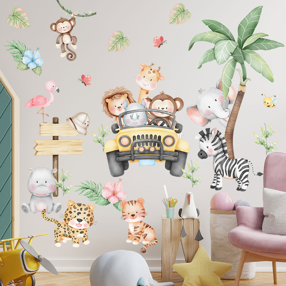 Naklejka ścienna do pokoju dzi – Baby Zoo Nursery recenzja i cena