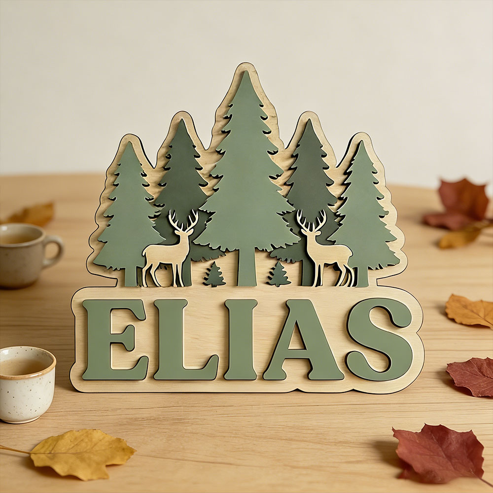 Personalizowana tabliczka na d – Baby Nursery Mountain Theme recenzja i cena
