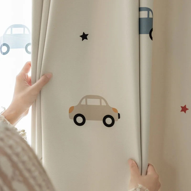 Cartoon Cute Print Car Pattern – Blackout Curtain Nursery recenzja i cena