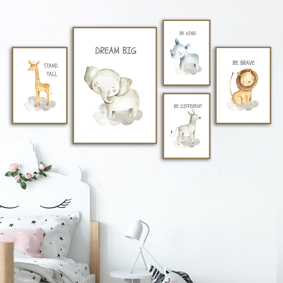 Nursery Wall Art Canvas Painti – Baby Nursery Giraffe recenzja i cena