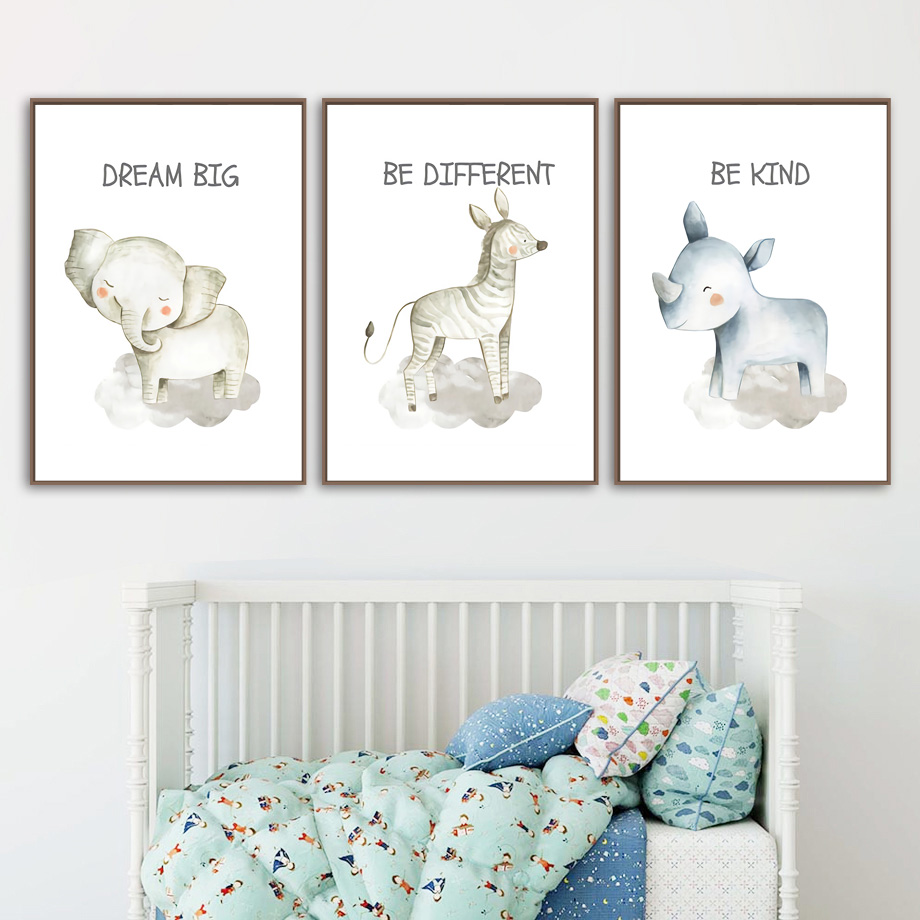 Nursery Wall Art Canvas Painti – Baby Nursery Giraffe recenzja i cena