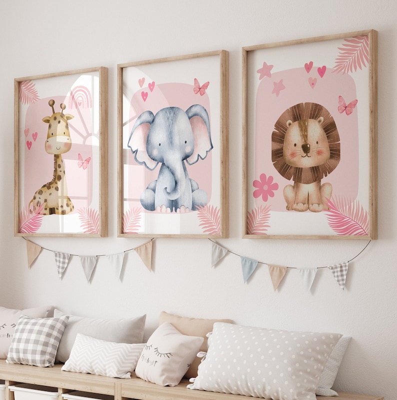 1/3 szt. Różowy Słoń Żyrafa Le – Baby Nursery Giraffe recenzja i cena