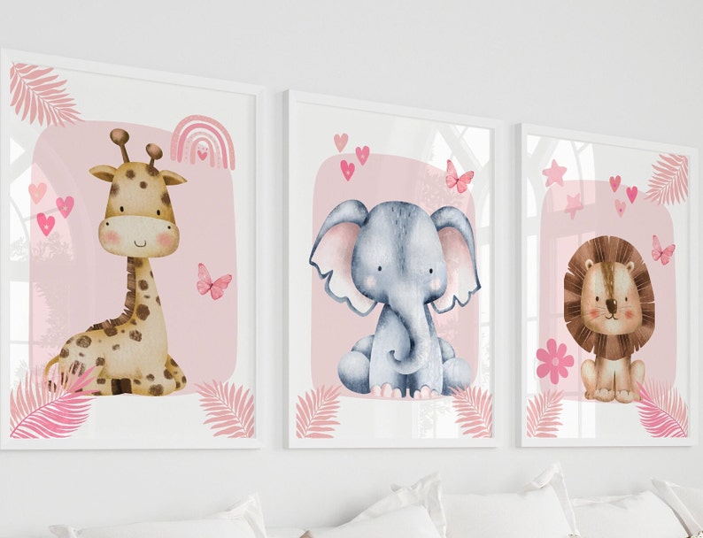 1/3 szt. Różowy Słoń Żyrafa Le – Baby Nursery Giraffe recenzja i cena