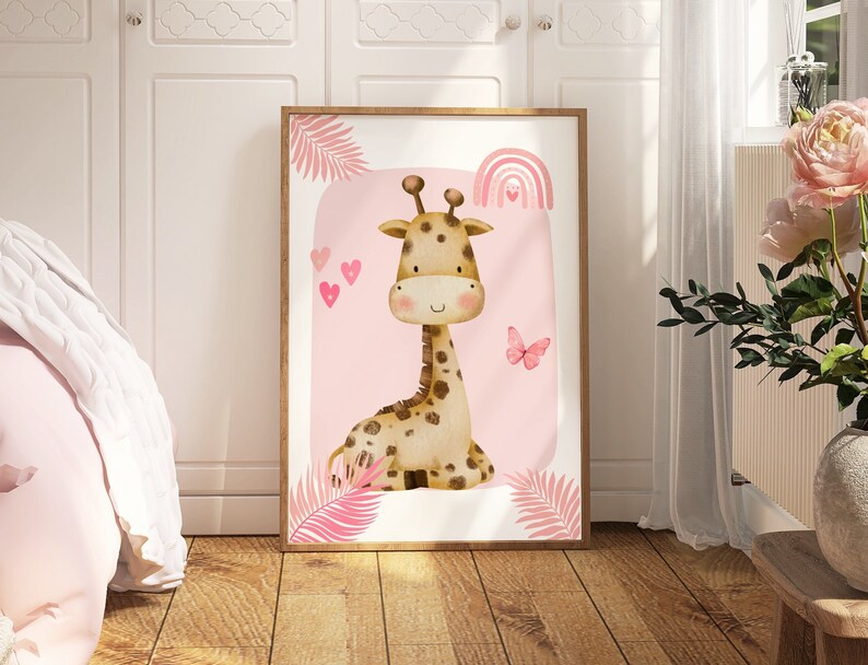 1/3 szt. Różowy Słoń Żyrafa Le – Baby Nursery Giraffe recenzja i cena