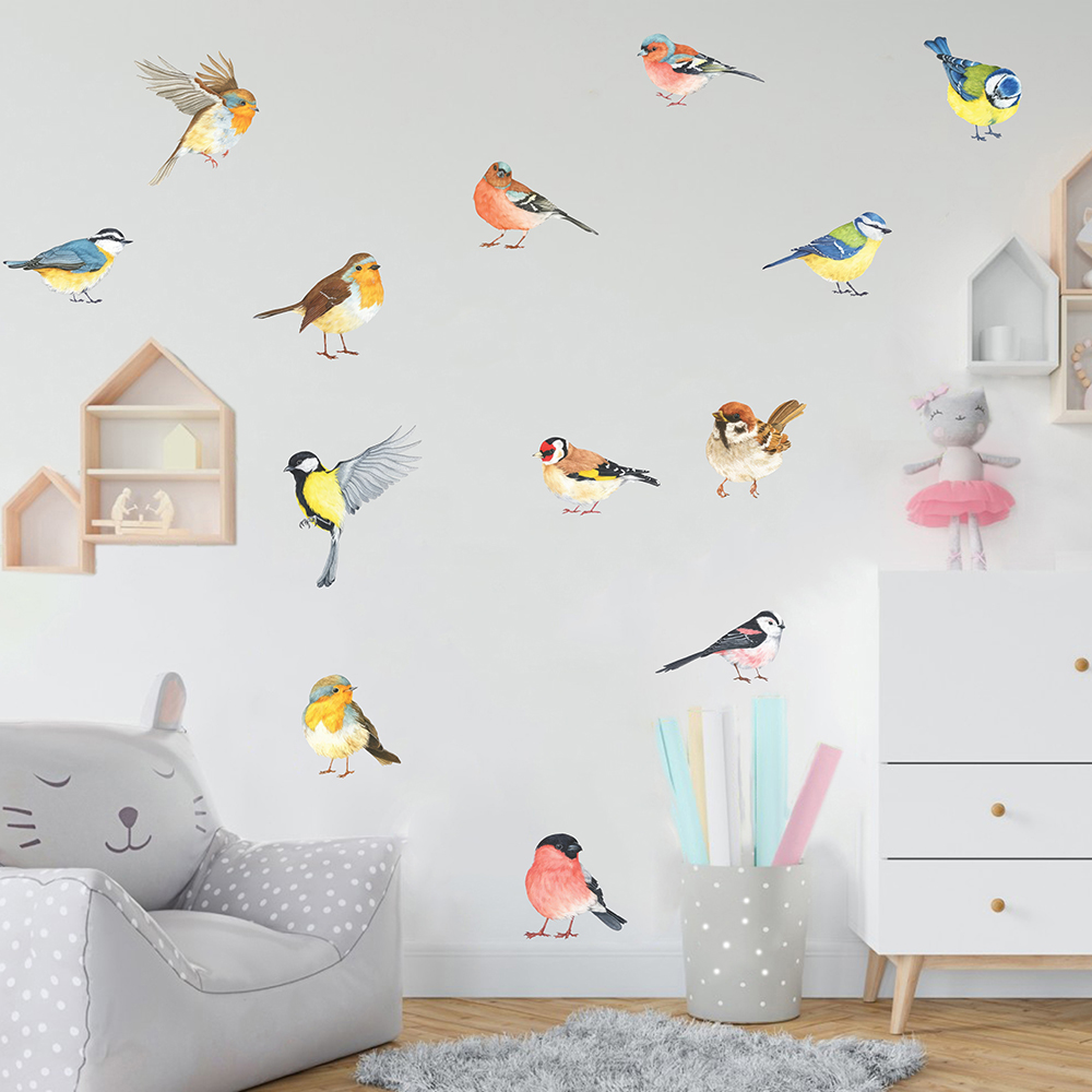 13 szt. Małe ptaszki naklejka  – Baby Nursery Panelling recenzja i cena
