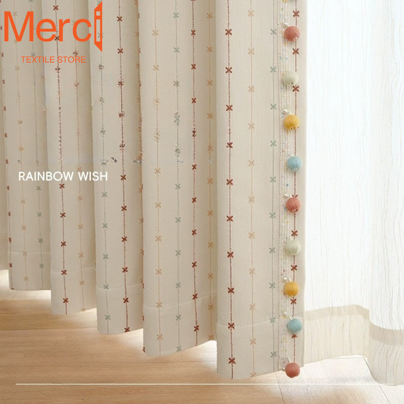 Tęczowe Gwiazdy Życzeń Zasłony – Blackout Curtain Nursery recenzja i cena