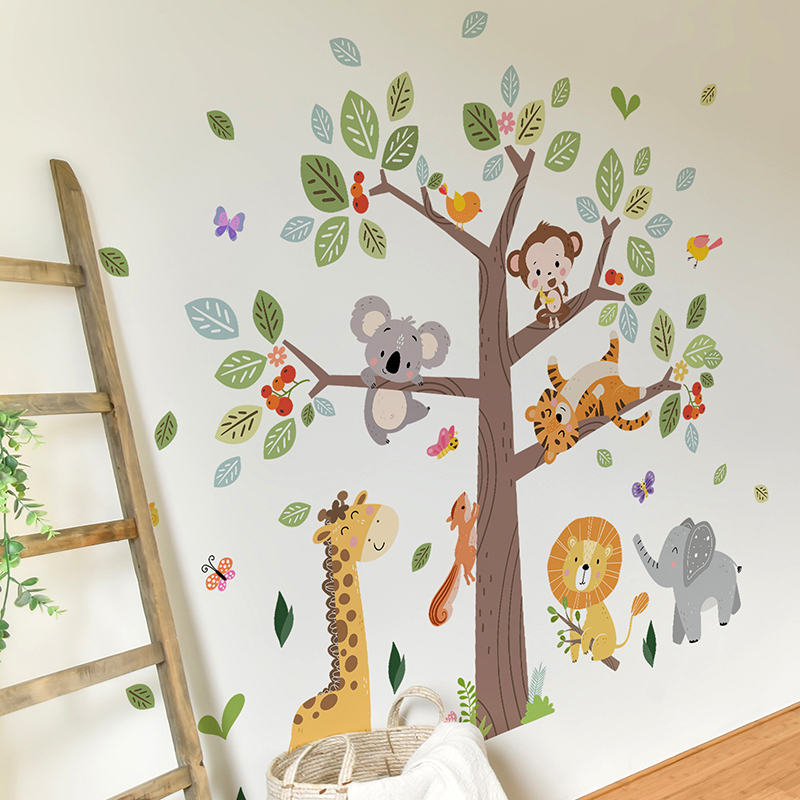 Duża naklejka ścienna z motywe – Baby Zoo Nursery recenzja i cena