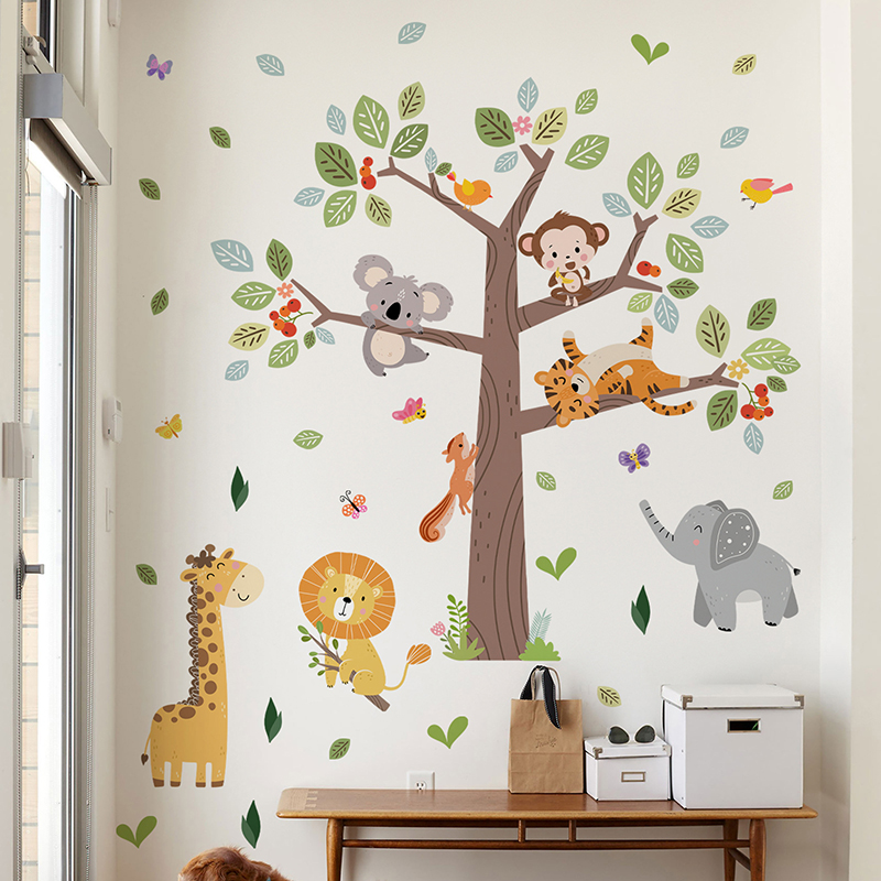 Duża naklejka ścienna z motywe – Baby Zoo Nursery recenzja i cena