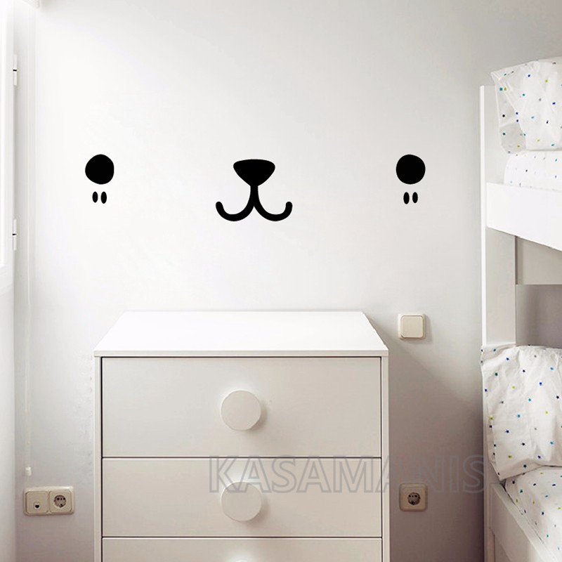 Śliczne twarz Kawaii ścienne a – Baby Nursery Items recenzja i cena