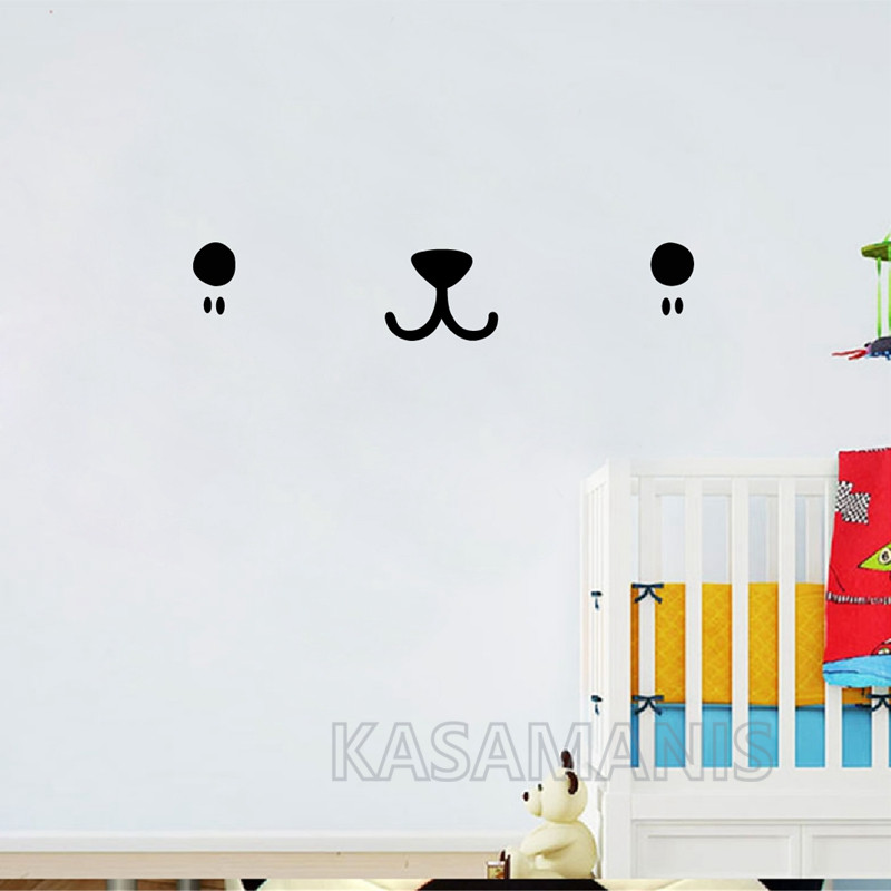 Śliczne twarz Kawaii ścienne a – Baby Nursery Items recenzja i cena