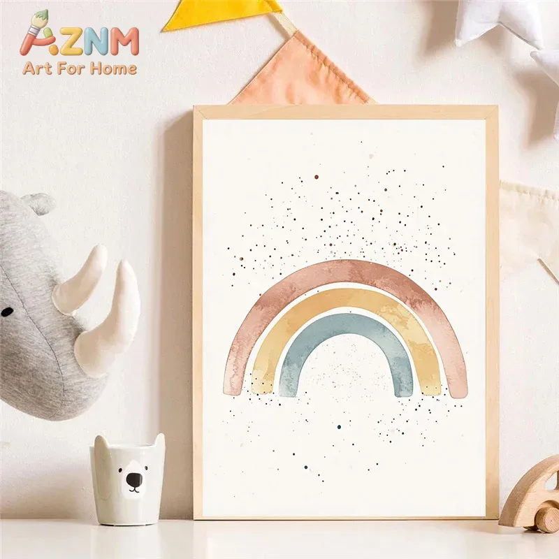 AZNM Akwarelowy Obraz na Płótn – Baby Nursery Giraffe recenzja i cena