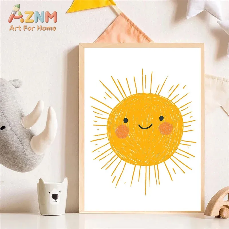 AZNM Akwarelowy Obraz na Płótn – Baby Nursery Giraffe recenzja i cena