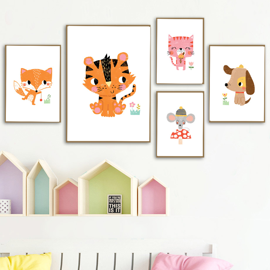 Kreskówkowe obrazki na ścianę  – Baby Zoo Nursery recenzja i cena