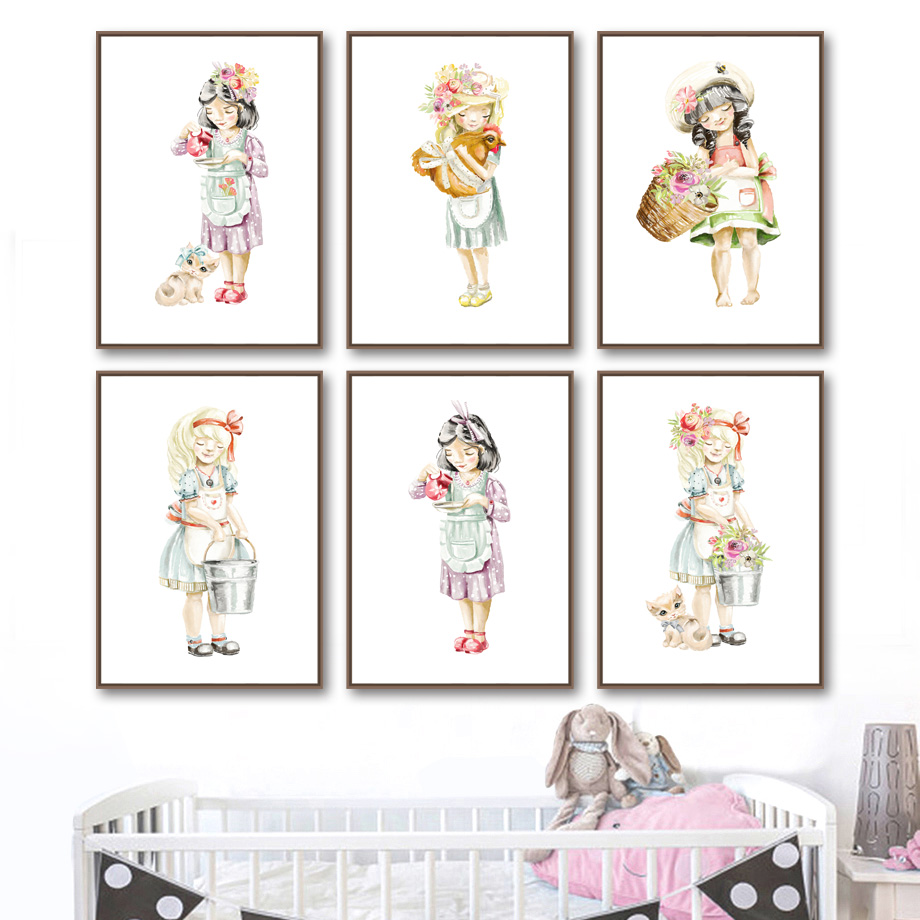 Cute Baby Girl Flower Cat Chic – Baby Nursery Mirror recenzja i cena