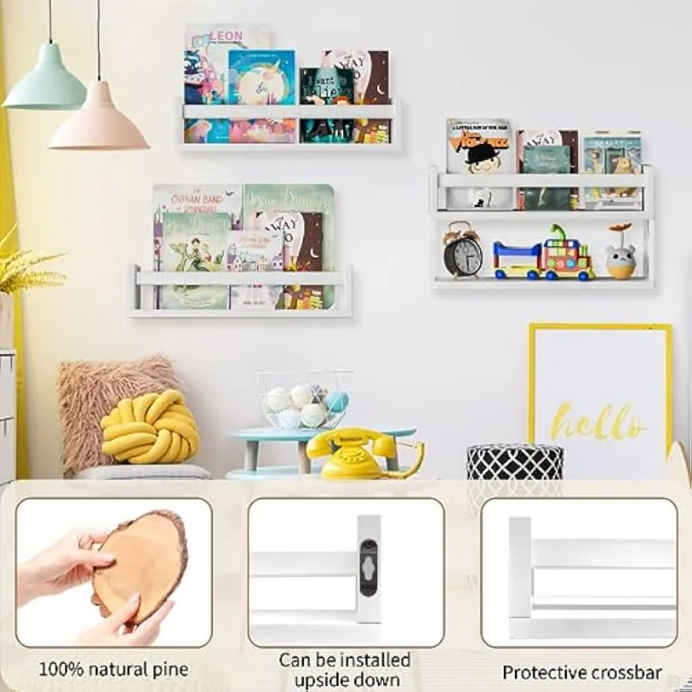 Zestaw półek na książki QimCoo – Baby Nursery Floating Shelves recenzja i cena