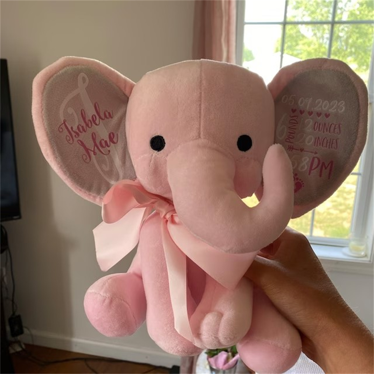 Pluszowy słonik z personalizow – Baby Nursery Elephant recenzja i cena