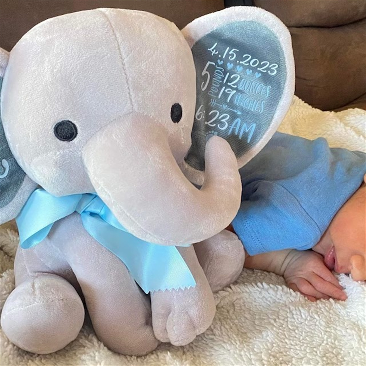 Pluszowy słonik z personalizow – Baby Nursery Elephant recenzja i cena