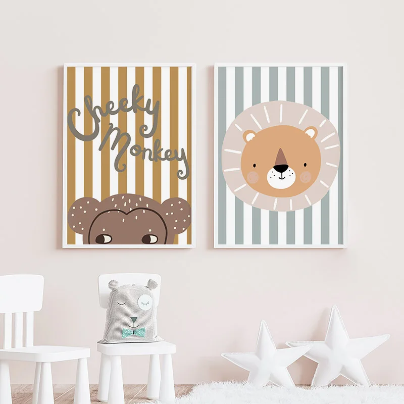 Cartoon Giraffe Leopard Lion M – Baby Nursery Giraffe recenzja i cena