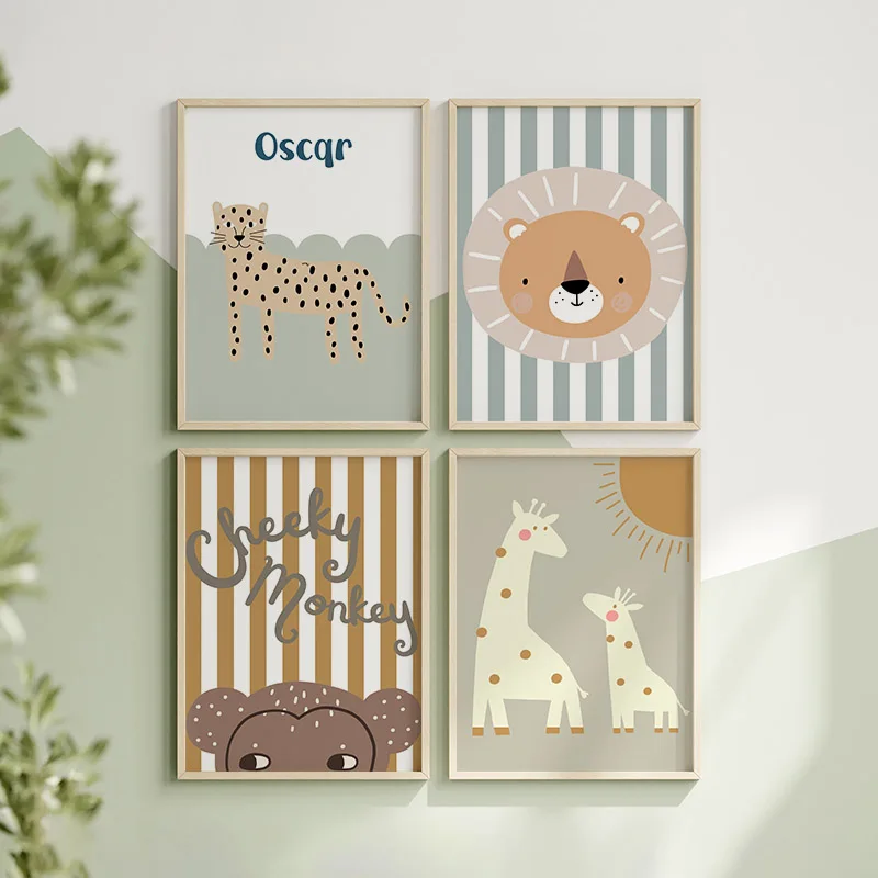 Cartoon Giraffe Leopard Lion M – Baby Nursery Giraffe recenzja i cena