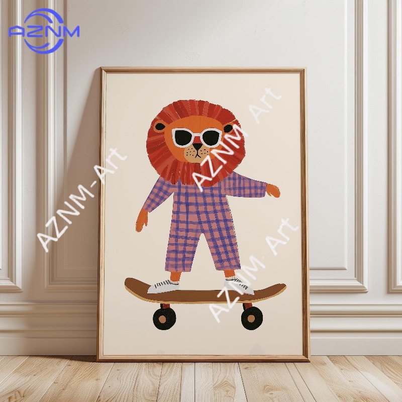 1 szt. Zabawny plakat ze zwier – Baby Nursery Items recenzja i cena