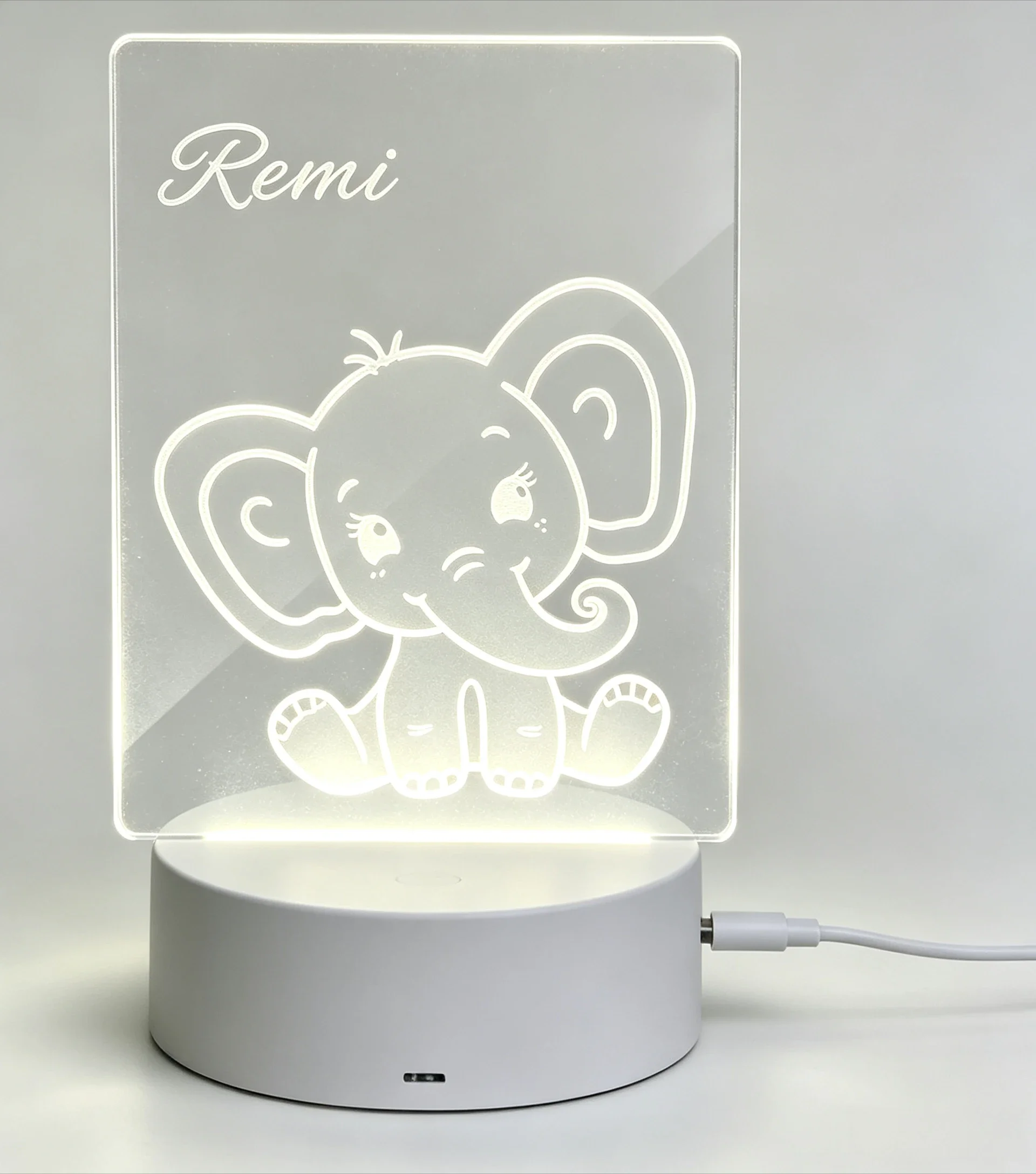 Lampka nocna LED USB do pokoju – Baby Nursery Elephant recenzja i cena